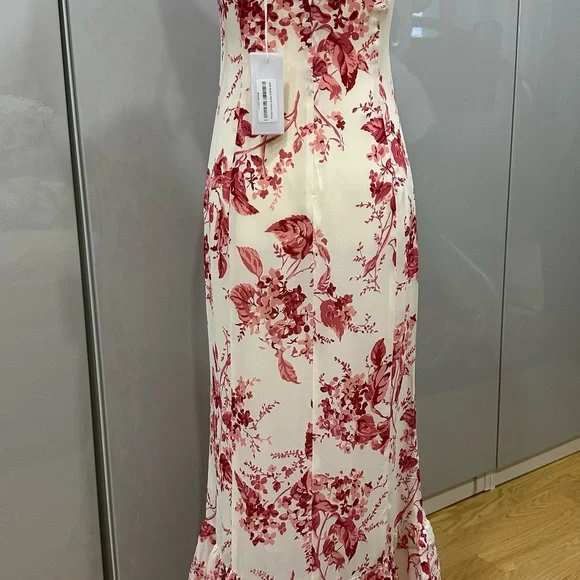 Reformation Fallon Floral Pink Maxi Dress - Picture 8 of 15